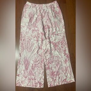 Express pink and white floral pants size large